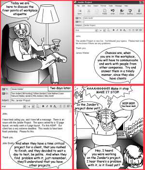 Remove R Comic (aka rm -r comic), by Gary Marks:Workplace Etiquette (Project Communication)