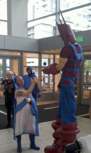Denver Comic Con 2014 cos-play The Watcher, Galactus, and the earth