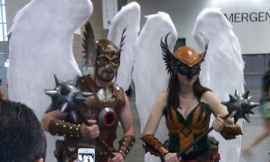 Denver Comic Con 2014 cos-play Hawkman and Hawkgirl