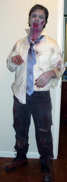 Gary Marks as a zombie, Halloween 2010