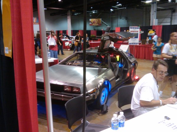 The Back to the Future car at Wizard World, Comic Con Chicago