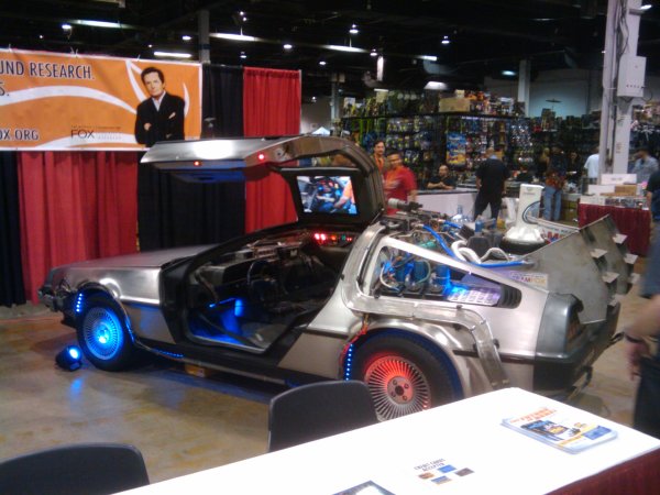 The Back to the Future car at Wizard World, Comic Con Chicago
