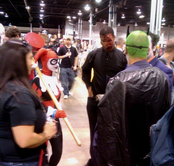 Harley Quinn, Two Face, and the Joker at ComicCon Chicago 2010
