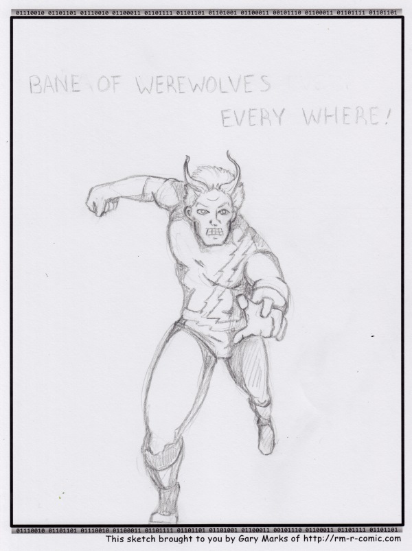 Remove R Comic (aka rm -r comic), by Gary Marks: Quicksilver 
Dialog: 
Well.. it's faster than a bullet. 
 
Panel 1 
Caption: BANE OF WEREWOLVES EVERY WHERE! 